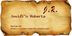 Jovián Roberta névjegykártya